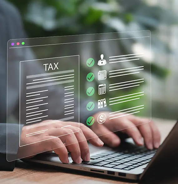 Individual checking finance-related documents online, representing Accounting Services for Small Businesses in Billings
